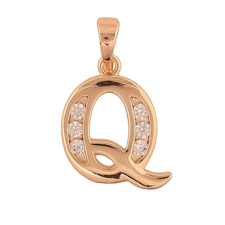 Кулон Xuping M&L колір 18K "Літера Q" для ланцюжка до 6мм фото №15