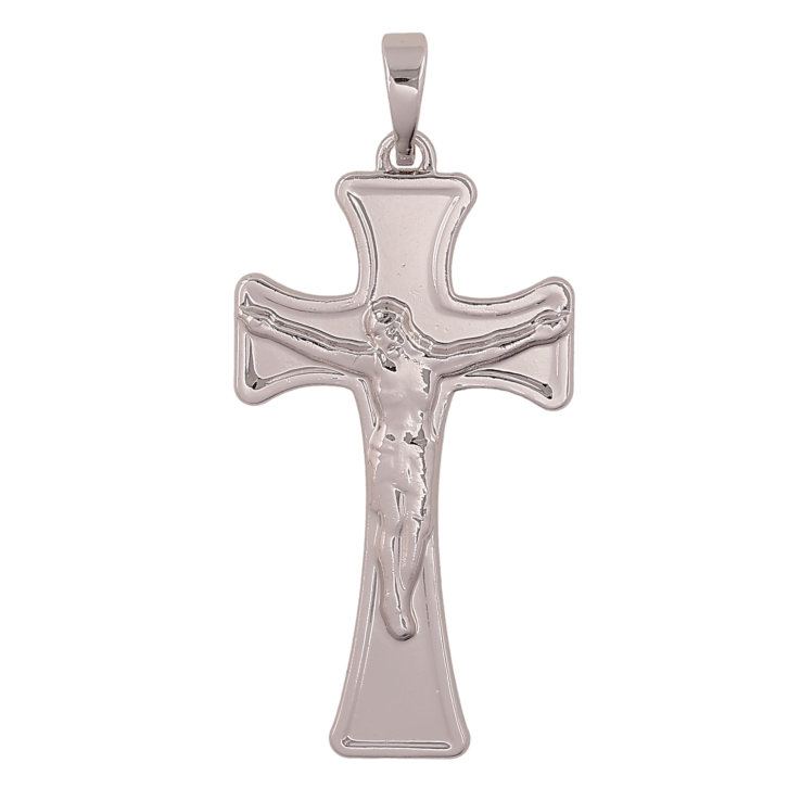 Кулон Xuping M&L колір Родій "Хрест з Розп'яттям" для ланцюжка до 6мм фото №25 Кулон Xuping M&L колір Родій "Хрест з Розп'яттям" для ланцюжка до 6мм фото №25