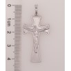 Кулон Xuping M&L цвет Родий "Крест с Распятием" для цепочки до 6мм фото №2