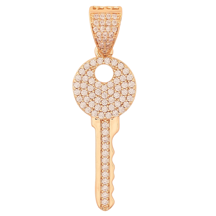 Кулон Xuping M&L колір 18K "Ключик з кристалами" для ланцюжка до 9мм фото №3