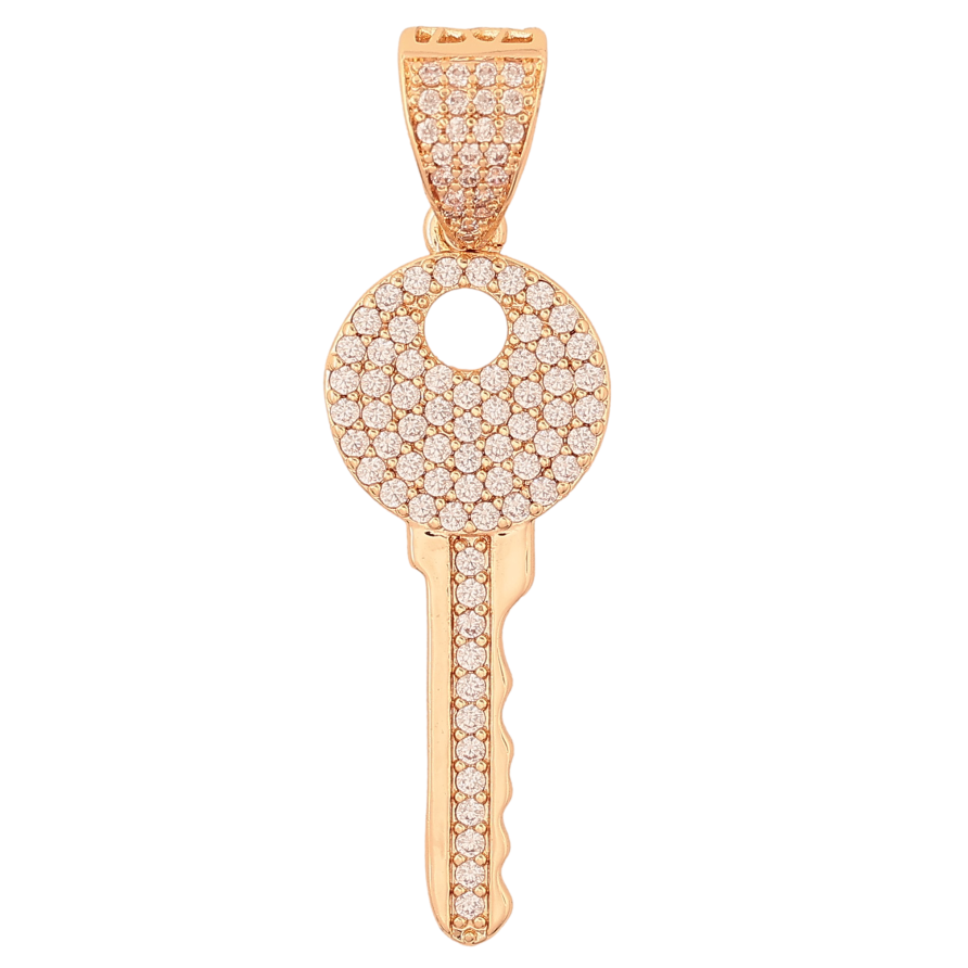 Кулон Xuping M&L колір 18K "Ключик з кристалами" для ланцюжка до 9мм фото №1