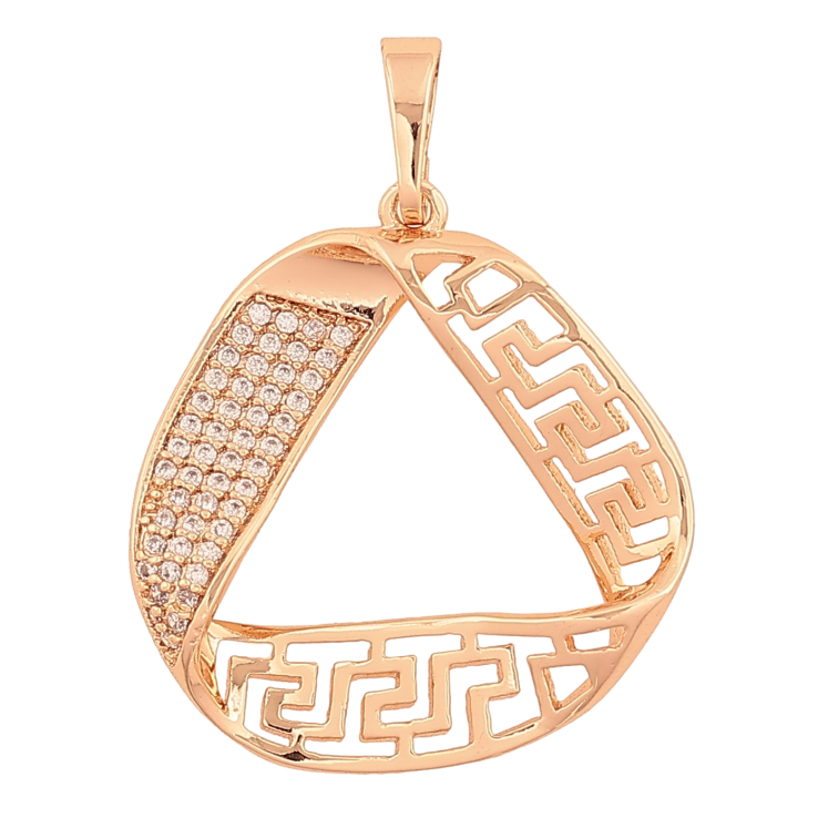 Кулон Xuping M&L колір 18K "Меандрова лінія з інкрустацією кристалами" для ланцюжка до 6мм фото №23