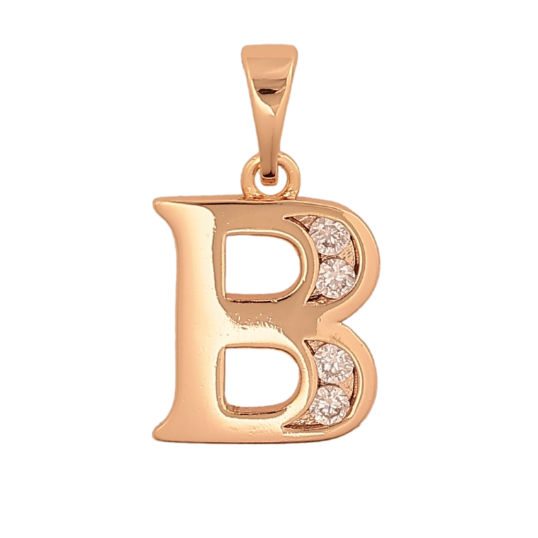 Кулон Xuping M&L колір 18K "Літера B" для ланцюжка до 5мм фото №1 Кулон Xuping M&L колір 18K "Літера B" для ланцюжка до 5мм фото №1