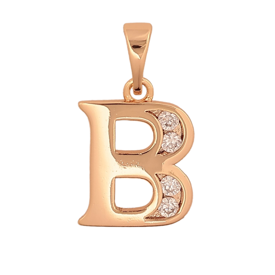 Кулон Xuping M&L колір 18K "Літера B" для ланцюжка до 5мм фото №1 Кулон Xuping M&L колір 18K "Літера B" для ланцюжка до 5мм фото №1