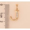 Кулон Xuping M&L колір 18K "Літера J" для ланцюжка до 5мм фото №2 Кулон Xuping M&L колір 18K "Літера J" для ланцюжка до 5мм фото №2