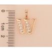Кулон Xuping M&L колір 18K "Літера W" для ланцюжка до 5мм фото №2 Кулон Xuping M&L колір 18K "Літера W" для ланцюжка до 5мм фото №2