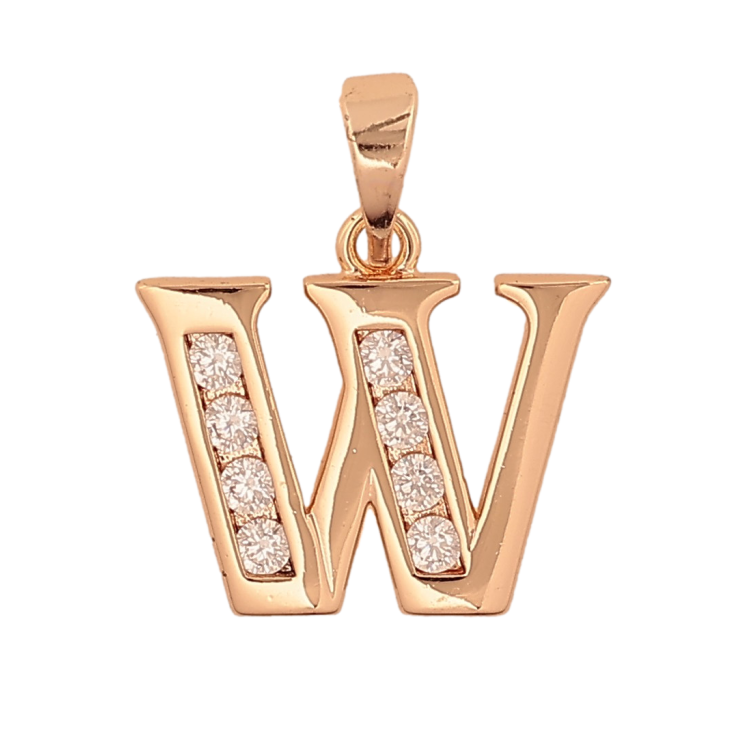 Кулон Xuping M&L колір 18K "Літера W" для ланцюжка до 5мм фото №9