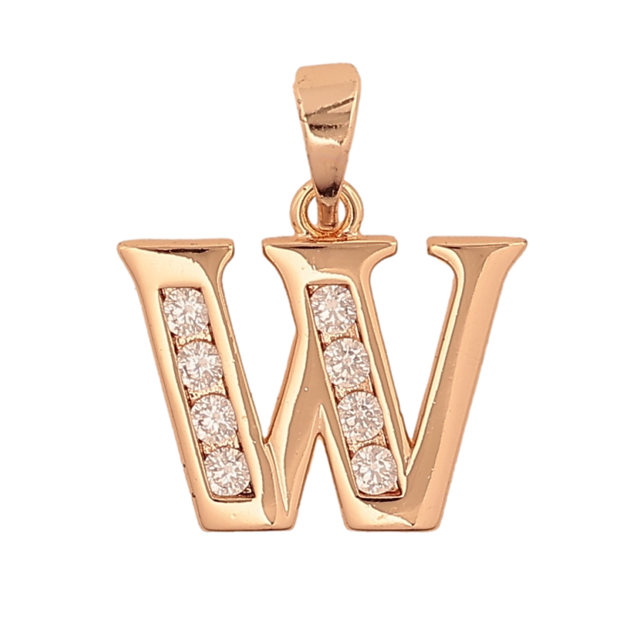 Кулон Xuping M&L колір 18K "Літера W" для ланцюжка до 5мм фото №1 Кулон Xuping M&L колір 18K "Літера W" для ланцюжка до 5мм фото №1