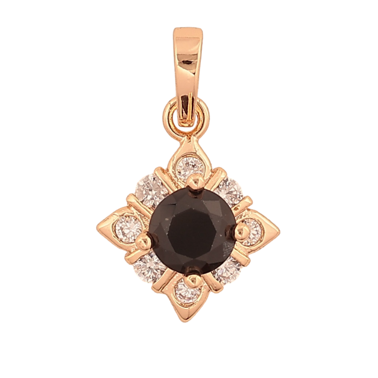 Кулон Xuping M&L колір 18K "Ромбова підвіска з чорним кристалом" для ланцюжка до 5мм фото №23 Кулон Xuping M&L колір 18K "Ромбова підвіска з чорним кристалом" для ланцюжка до 5мм фото №23