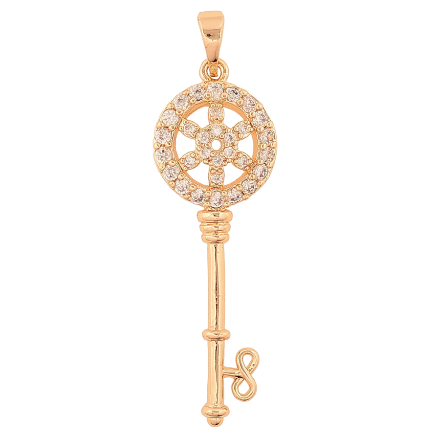 Кулон Xuping M&L колір 18K "Ключик з кристалами" для ланцюжка до 5мм фото №1