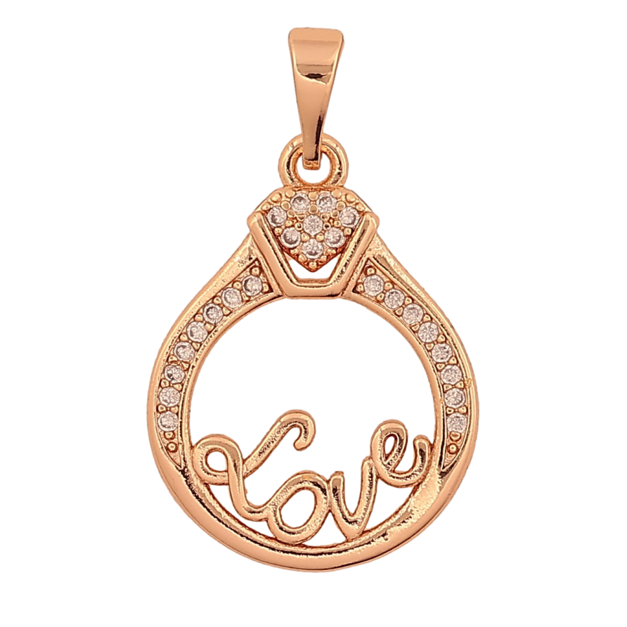 Кулон Xuping M&L колір 18K "Love" для ланцюжка до 5мм фото №1