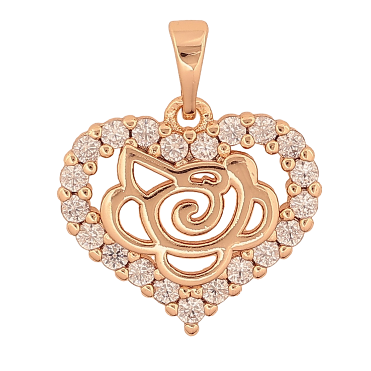 Кулон Xuping M&L колір 18K "Серце з квіткою" для ланцюжка до 5мм фото №25 Кулон Xuping M&L колір 18K "Серце з квіткою" для ланцюжка до 5мм фото №25