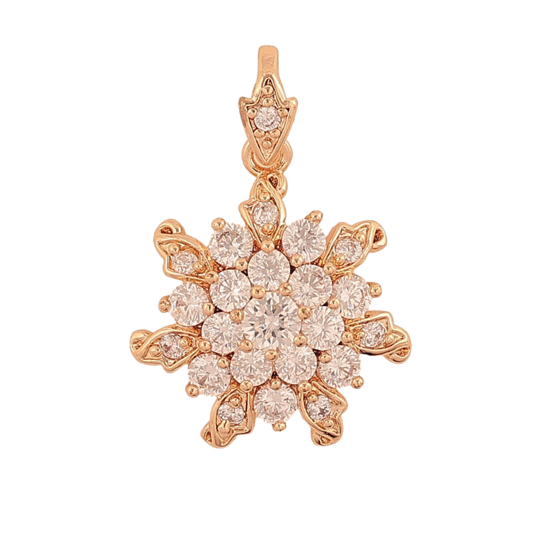 Кулон Xuping M&L колір 18K "Сніжинка з кристалами" для ланцюжка до 3мм фото №6