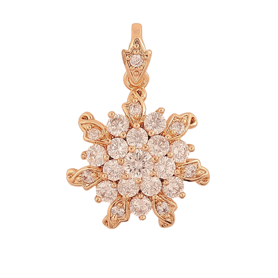 Кулон Xuping M&L колір 18K "Сніжинка з кристалами" для ланцюжка до 3мм фото №1