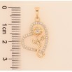 Кулон Xuping M&L колір 18K "Серце з квіткою" для ланцюжка до 5мм фото №2
