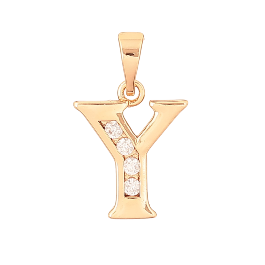 Кулон Xuping колір Позолота 18K "Літера Y" для ланцюжка до 5мм фото №1