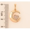 Кулон Xuping цвет Позолота 18K "Полумесяц с сердечком" для цепочки до 6мм фото №2