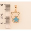 Кулон Xuping колір Позолота 18K "Ведмедик з блакитною зіркою" для ланцюжка до 5мм фото №2 Кулон Xuping колір Позолота 18K "Ведмедик з блакитною зіркою" для ланцюжка до 5мм фото №2