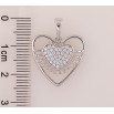 Кулон Xuping колір Родій "Серце з кристалами" для ланцюжка до 6мм фото №2