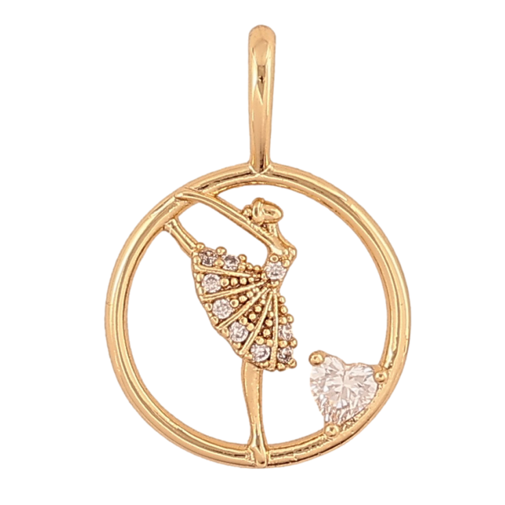 Кулон Xuping колір Позолота 14К "Балерина" для ланцюжка до 3мм фото №6