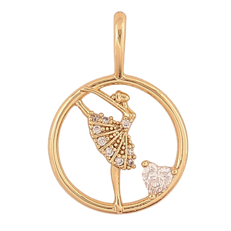 Кулон Xuping цвет Позолота 14К "Балерина" для цепочки до 3мм фото №1
