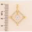Кулон Xuping колір Позолота 14К "Візерунок кристалами" для ланцюжка до 4мм фото №2