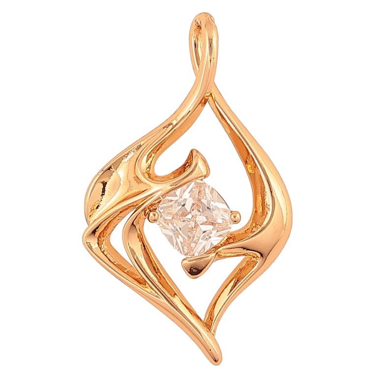 Кулон Xuping колір Позолота 18K "Візерунок з кристалом" для ланцюжка до 4мм фото №1