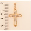 Кулон Xuping колір Позолота 18K "Хрест з  кристалами" для ланцюжка до 6мм фото №2