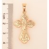 Кулон Xuping колір Позолота 18К "Хрест з Розп'яттям та написом Врятуй та Збережи" для ланцюжка до 7мм фото №2