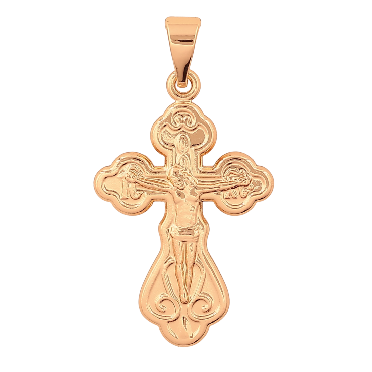 Кулон Xuping колір Позолота 18К "Хрест з Розп'яттям та написом Врятуй та Збережи" для ланцюжка до 7мм фото №24
