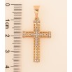 Кулон Xuping колір Позолота 18K "Хрест з кристалами" для ланцюжка до 7мм фото №2