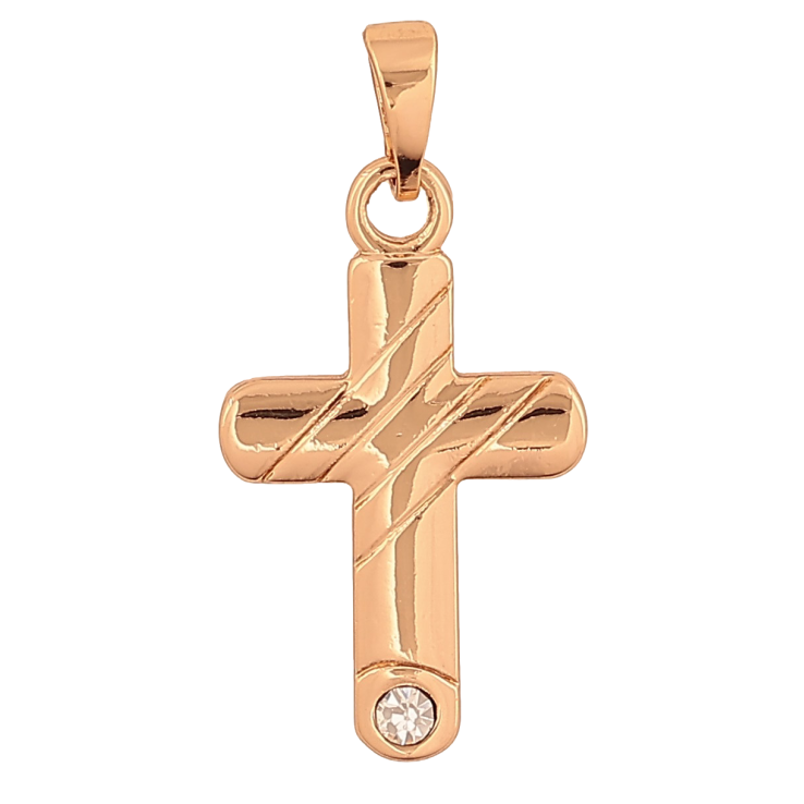 Кулон Xuping колір Позолота 18K "Хрест з кристалом" для ланцюжка до 5мм фото №25 Кулон Xuping колір Позолота 18K "Хрест з кристалом" для ланцюжка до 5мм фото №25