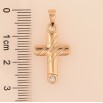Кулон Xuping колір Позолота 18K "Хрест з кристалом" для ланцюжка до 5мм фото №2