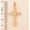Кулон Xuping цвет Позолота 18К "Крест с Распятием и надписью Спаси и Сохрани" для цепочки до 7мм фото №2