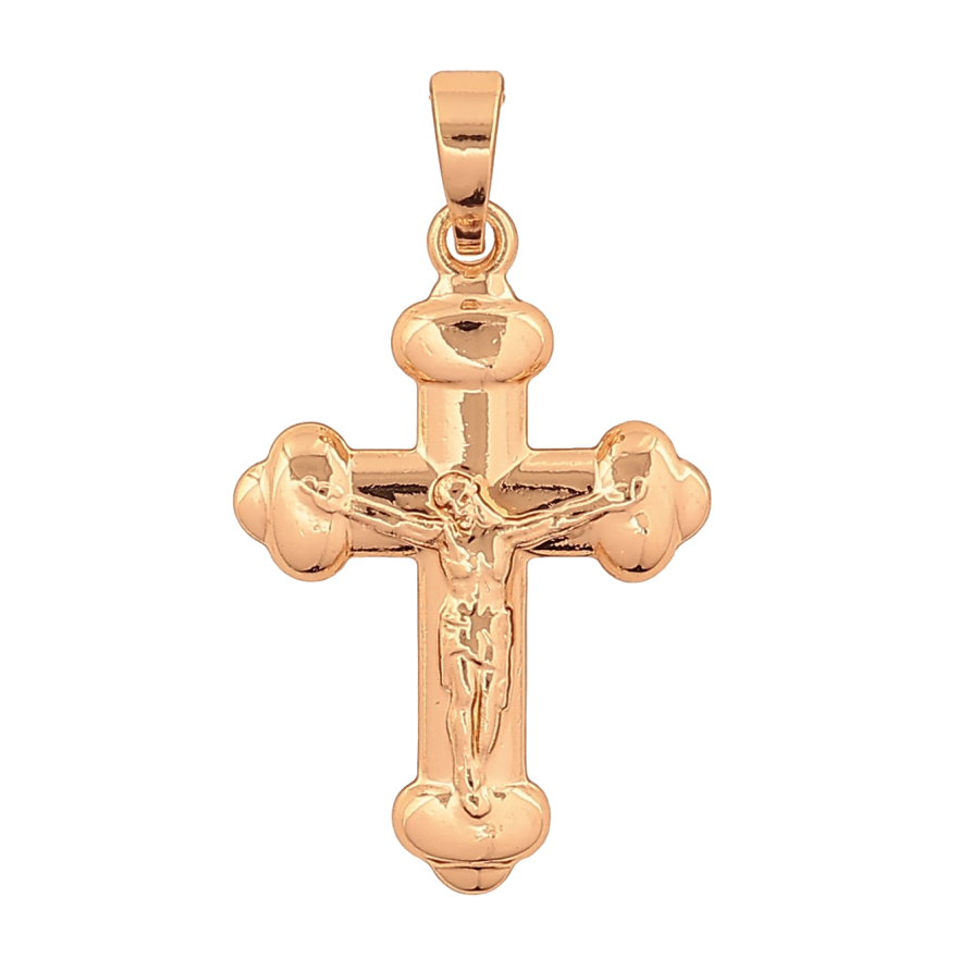 Кулон Xuping колір Позолота 18К "Хрест з Розп'яттям" для ланцюжка до 5мм фото №1