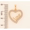 Кулон Xuping колір Позолота 18К "Серце з написом Love" для ланцюжка до 6мм фото №2 Кулон Xuping колір Позолота 18К "Серце з написом Love" для ланцюжка до 6мм фото №2