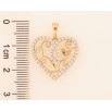 Кулон Xuping колір Позолота 18К "Серце з кристалами" для ланцюжка до 5мм фото №2