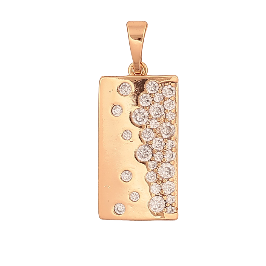 Кулон Xuping колір Позолота 18К "Візерунок з кристалами" для ланцюжка до 5мм фото №1