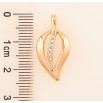 Кулон Xuping колір Позолота 18К "Листочок з кристалами" для ланцюжка до 3мм фото №2 Кулон Xuping колір Позолота 18К "Листочок з кристалами" для ланцюжка до 3мм фото №2