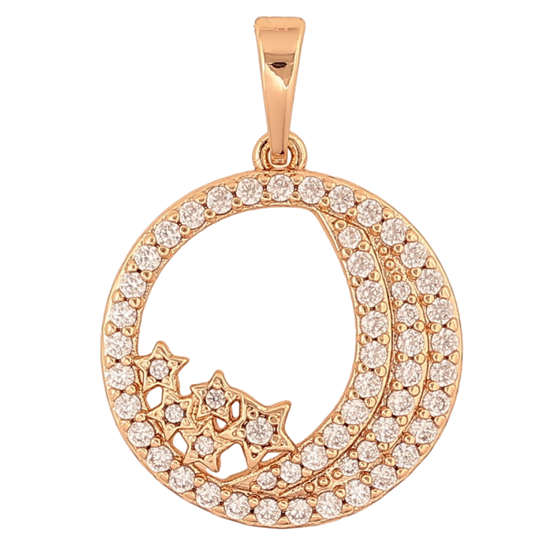 Кулон Xuping цвет Позолота 18K "Узор с инкрустацией кристаллами" для цепочки до 6мм фото №1