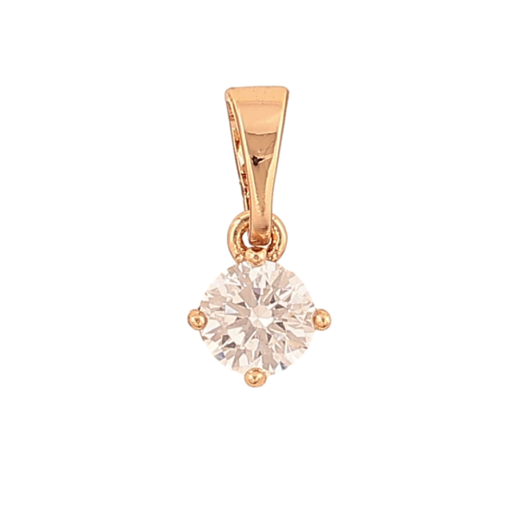 Кулон Xuping колір Позолота 18K "Кристал, ø 5мм" для ланцюжка до 5мм фото №14