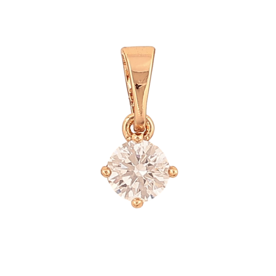 Кулон Xuping колір Позолота 18K "Кристал, ø 5мм" для ланцюжка до 5мм фото №1