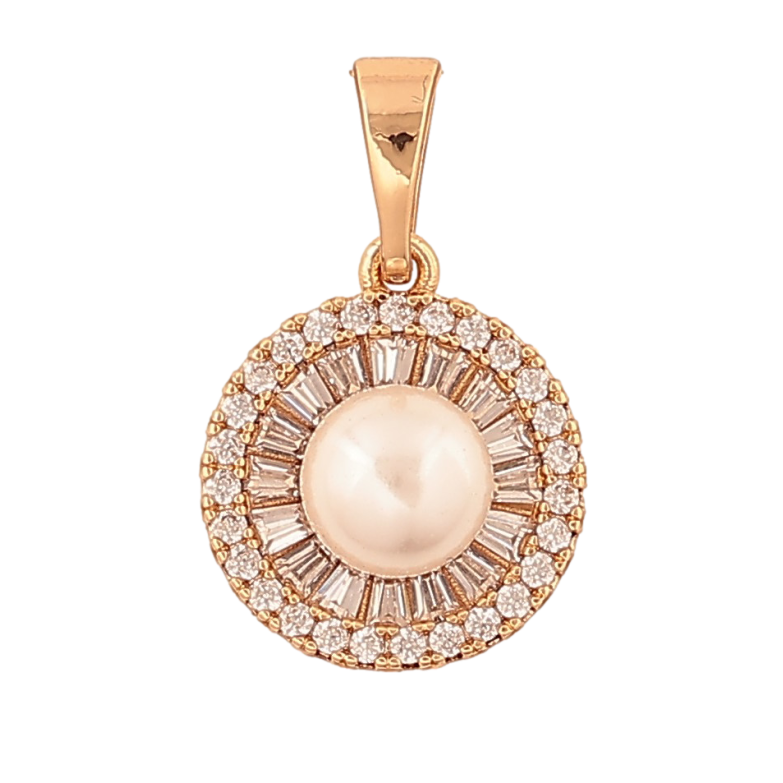 Кулон Xuping колір Позолота 18K "Перлина в обрамленні кристалів" для ланцюжка до 5мм фото №8