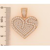 Кулон Xuping колір Позолота 18К "Серце з інкрустацією кристалами" для ланцюжка до 6мм фото №2