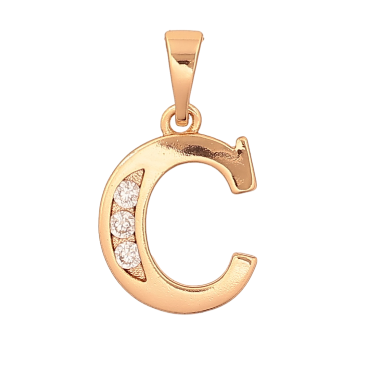 Кулон Xuping колір Позолота 18K "Літера C" для ланцюжка до 5мм фото №10