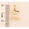 Кулон Xuping цвет Позолота 18K "Буква E" для цепочки до 5мм фото №2