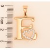 Кулон Xuping колір Позолота 18K "Літера E з серцем" для ланцюжка до 7мм фото №2 Кулон Xuping колір Позолота 18K "Літера E з серцем" для ланцюжка до 7мм фото №2