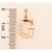 Кулон Xuping колір Позолота 18K "Літера G" для ланцюжка до 5мм фото №2 Кулон Xuping колір Позолота 18K "Літера G" для ланцюжка до 5мм фото №2
