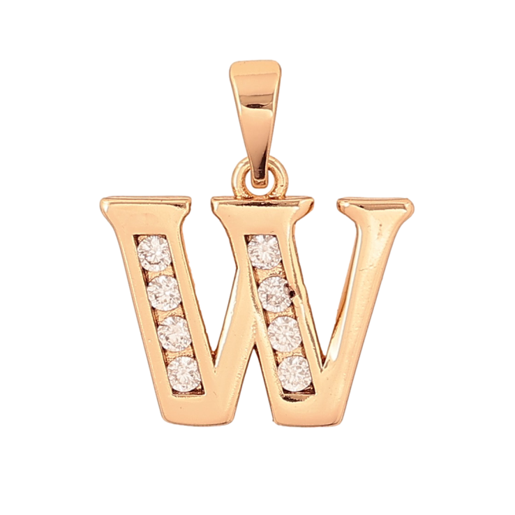 Кулон Xuping колір Позолота 18K "Літера W" для ланцюжка до 5мм фото №16