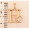 Кулон Xuping колір Позолота 18K "Літера H з серцем" для ланцюжка до 7мм фото №2